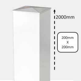 Image de Pilier PVC Blanc pour Portail - H2000 - 200x200