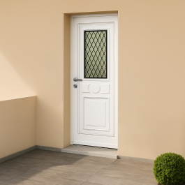 Porte d’entrée en PVC Provencia 51 vitrée décor