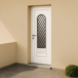 Porte d’entrée en PVC Ixelia 81 vitrée décor