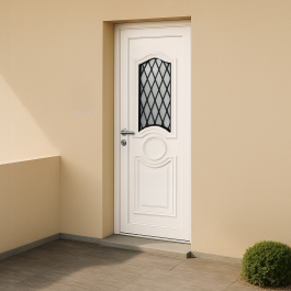 Porte d’entrée en PVC Celia 6 vitrée décor