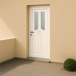 Porte d’entrée en PVC Titia vitrée