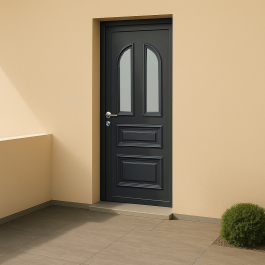 Porte d’entrée PVC couleur Janella vitrée