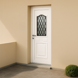 Porte d’entrée en PVC Athena 9 vitrée décor