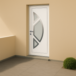 Porte d’entrée en PVC coralie vitrée