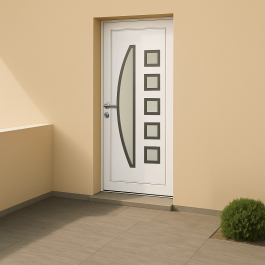 Porte d’entrée en PVC 1828 vitrée