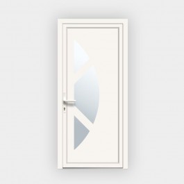Porte d’entrée vitrée blanche Coralie 0