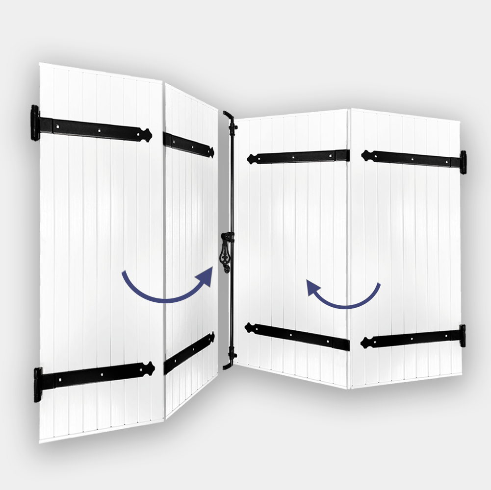 Volet battant 4 vantaux contre pentures