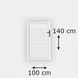 Portillon PVC standard ARLES blanc (poignée à droite)
