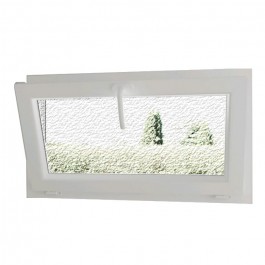 Fenêtre PVC abattant H 60 x L 90 cm verre brouillé avec poignée