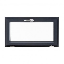 Fenêtre PVC abattant H 45 x L 60 cm anthracite avec poignée