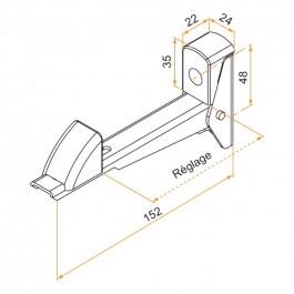Arrêt automatique pour volet battant à vantaux rabattables
