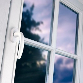 Poignée pour Fenêtre avec volet roulant manivelle PVC H 95 x L 80 cm 2 vantaux