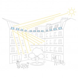 Réflecteur de lumière pour patio 50x80 cm