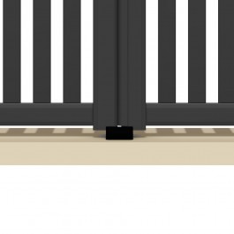 Portail battant aluminium anthracite OLAN (zoom butée)