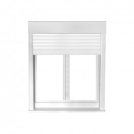 Fenêtre avec volet roulant électrique PVC 2 vantaux