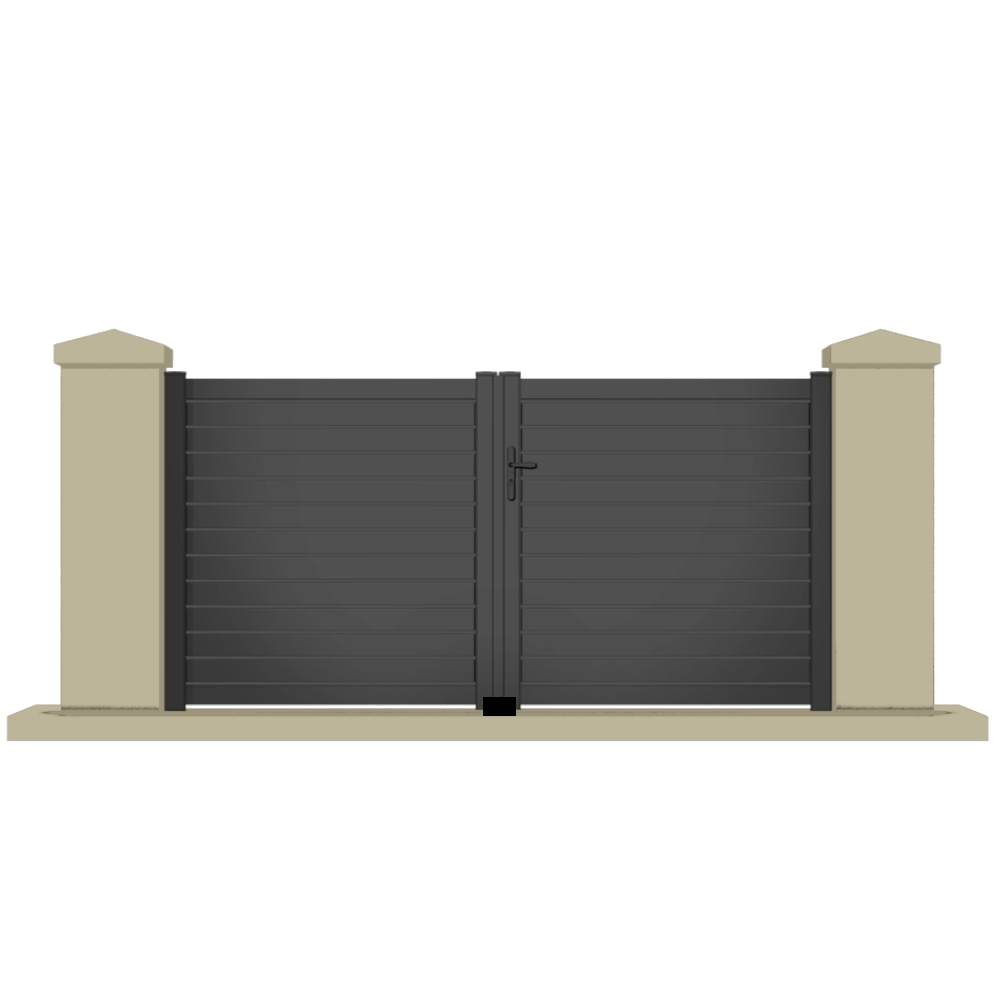 Portail battant aluminium anthracite CAST