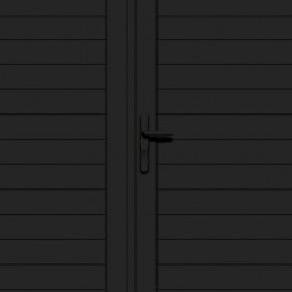 Portail battant aluminium anthracite SUMA (zoom poignée)