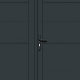 Portail battant aluminium anthracite NASH (zoom poignée)