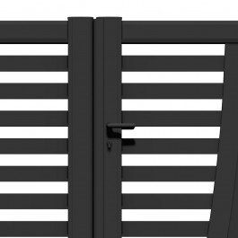 Portail battant aluminium sur-mesure BRON (zoom poignée)