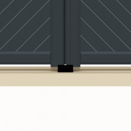 Portail battant aluminium sur-mesure CENT (zoom butée)