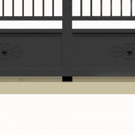 Portail battant aluminium sur-mesure AMBO (zoom butée)