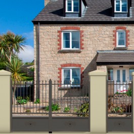 Portail battant aluminium sur-mesure AMBO (en ambiance)