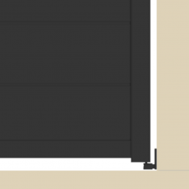 Portail battant aluminium sur-mesure AQUA (zoom gond)