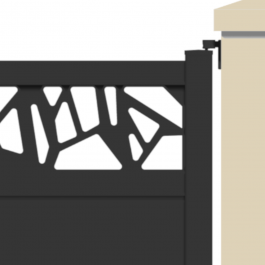 Portail battant aluminium sur-mesure AQUA (zoom motif)