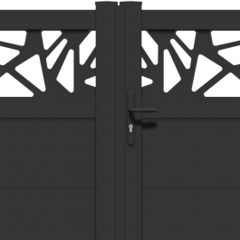 Portail battant aluminium sur-mesure AQUA (zoom poignée)