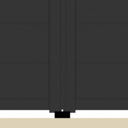 Portail battant aluminium sur-mesure AQUA (zoom butée)