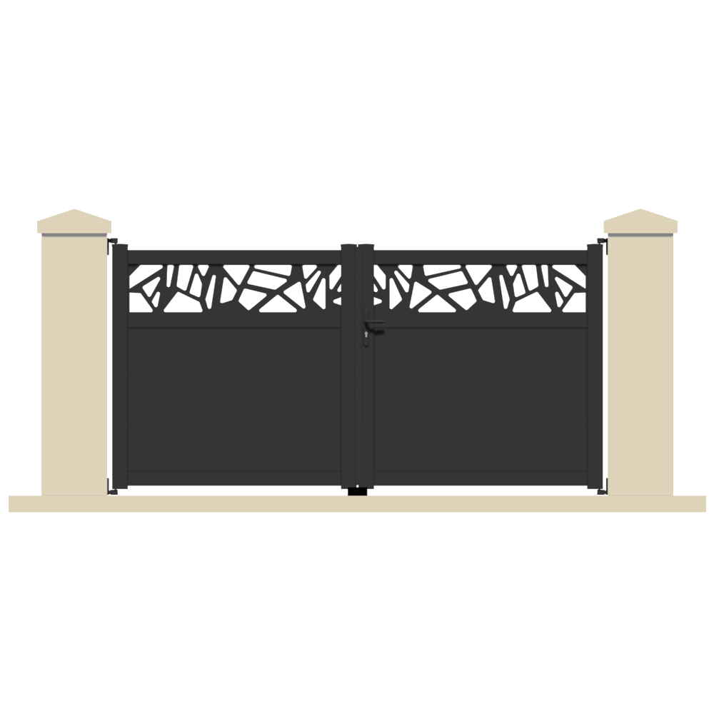 Portail battant aluminium sur-mesure AQUA