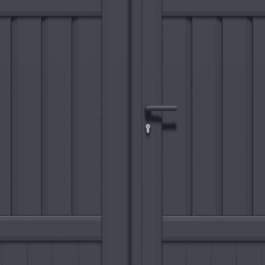 Portail battant aluminium sur-mesure GRAC (zoom poignée)