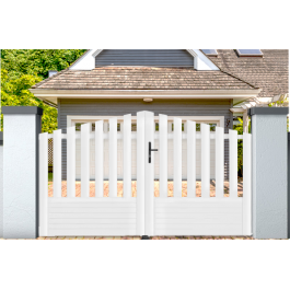 Portail battant PVC sur-mesure Alençon - Convexe