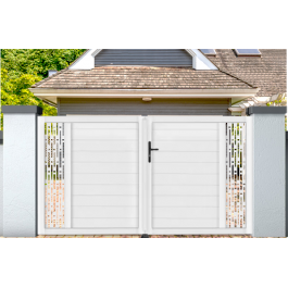 Portail battant PVC sur-mesure Arles Décor Rectangle