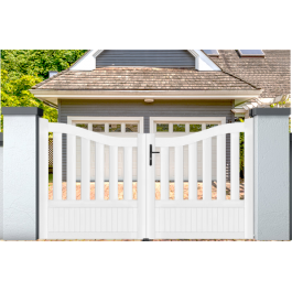 Portail battant PVC sur-mesure Brest Incurvé