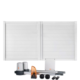 Portail battant électrique PVC blanc ARLES
