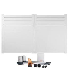 Portail battant électrique PVC blanc ARRAS