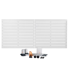 Portail battant électrique PVC blanc LYON