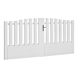 Portail battant PVC standard ALENÇON blanc CHAPEAU DE GENDARME