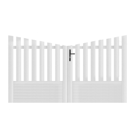 Portail battant PVC standard ALENÇON blanc CONCAVE