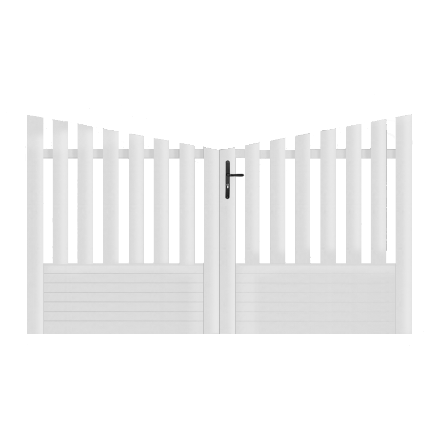 Portail battant PVC standard ALENÇON blanc CONCAVE