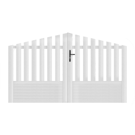 Portail battant PVC standard ALENÇON blanc CONVEXE