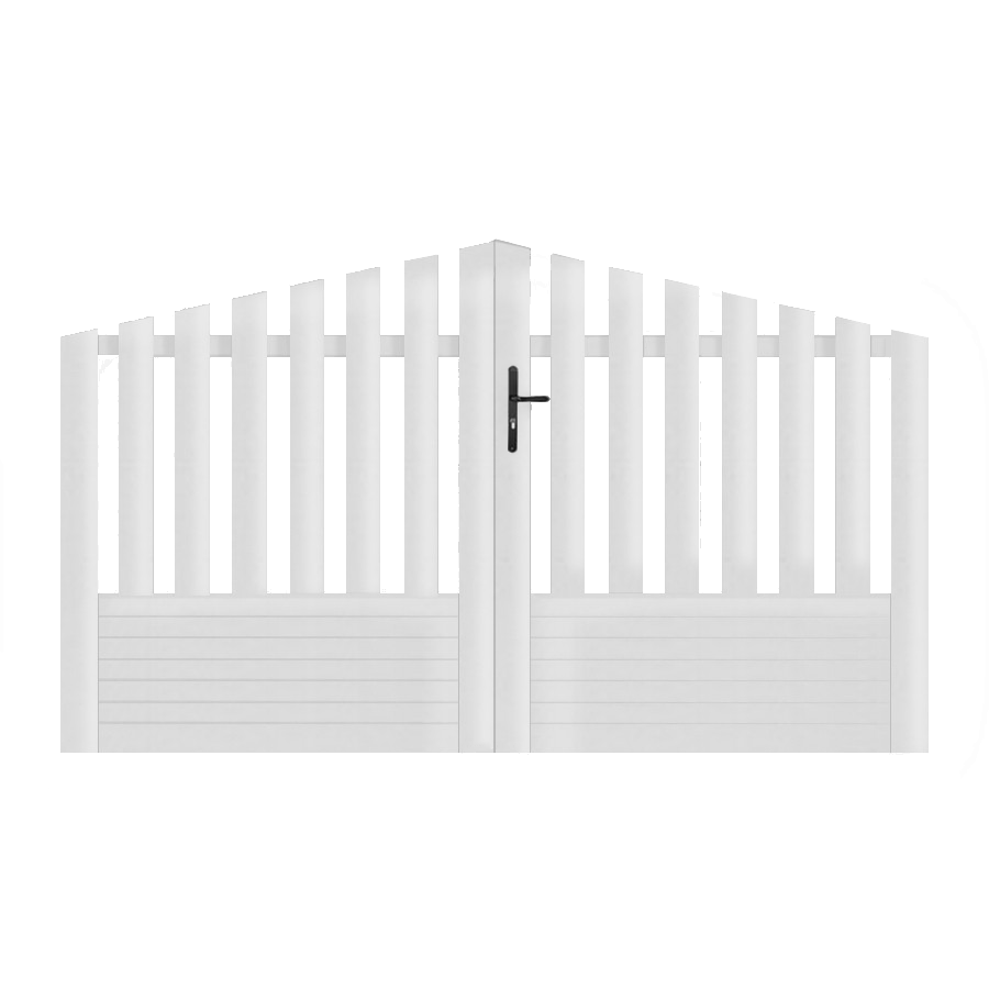 Portail battant PVC standard ALENÇON blanc CONVEXE