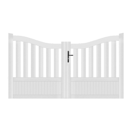 Portail battant PVC standard BREST blanc INCURVÉ