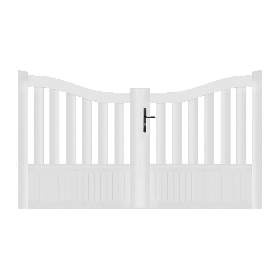 Portail battant PVC standard BREST blanc INCURVÉ