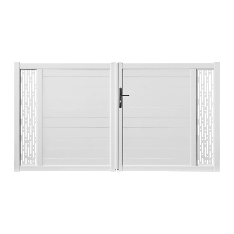 Portail battant PVC standard ARLES blanc RECTANGLE
