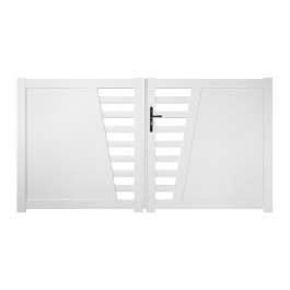 Portail battant PVC standard CAMBRAI blanc hauteur 1600mm