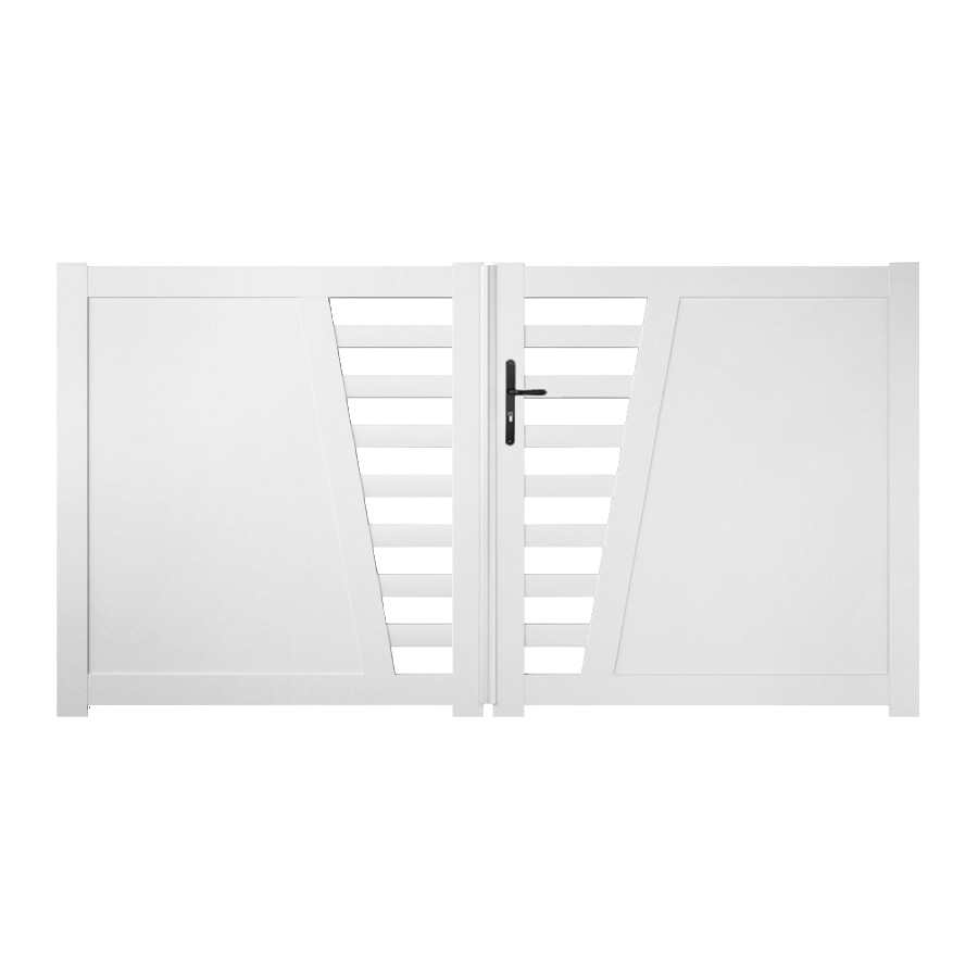 Portail battant PVC standard CAMBRAI blanc hauteur 1600mm