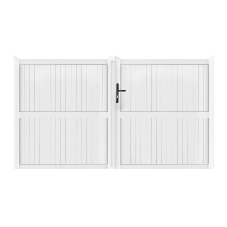 Portail battant PVC standard GUÉRANDE blanc hauteur 1800mm