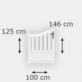 Portillon PVC standard BREST blanc GALBÉ 1000x1460 mm (poignée à droite)